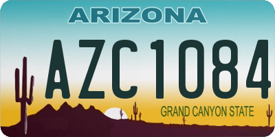 AZ license plate AZC1084