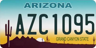AZ license plate AZC1095
