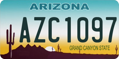 AZ license plate AZC1097