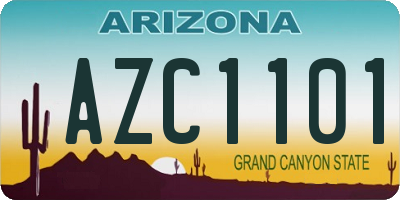 AZ license plate AZC1101