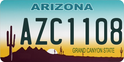 AZ license plate AZC1108