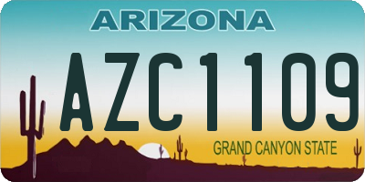 AZ license plate AZC1109