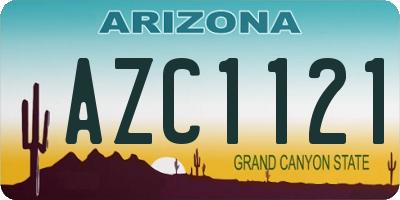 AZ license plate AZC1121