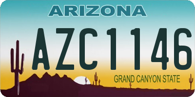 AZ license plate AZC1146