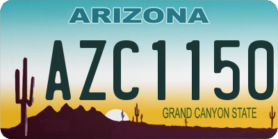 AZ license plate AZC1150