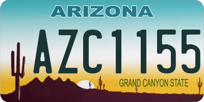 AZ license plate AZC1155