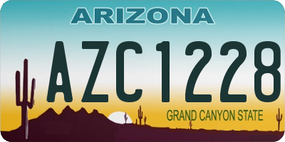 AZ license plate AZC1228