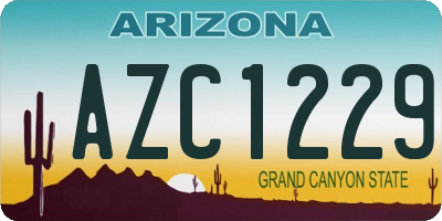 AZ license plate AZC1229