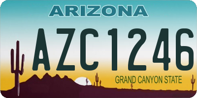 AZ license plate AZC1246