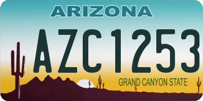 AZ license plate AZC1253