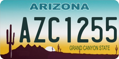 AZ license plate AZC1255