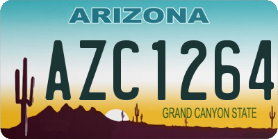 AZ license plate AZC1264