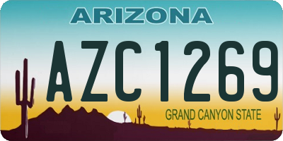 AZ license plate AZC1269