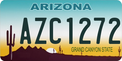 AZ license plate AZC1272
