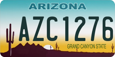 AZ license plate AZC1276