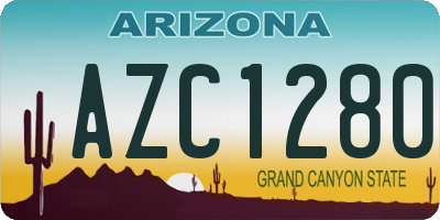 AZ license plate AZC1280