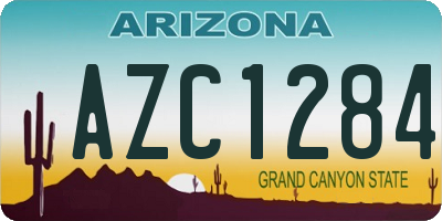 AZ license plate AZC1284