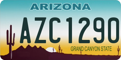 AZ license plate AZC1290