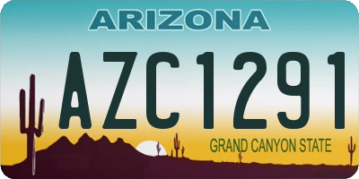 AZ license plate AZC1291