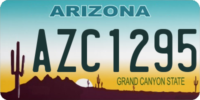 AZ license plate AZC1295