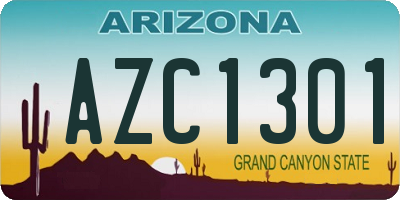 AZ license plate AZC1301