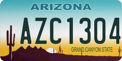 AZ license plate AZC1304