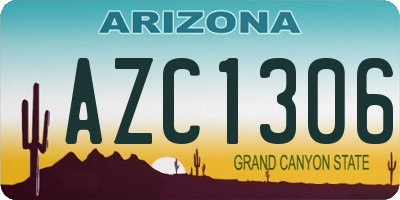 AZ license plate AZC1306