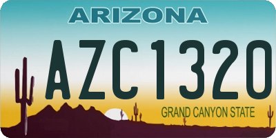 AZ license plate AZC1320