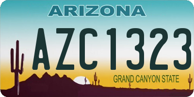 AZ license plate AZC1323