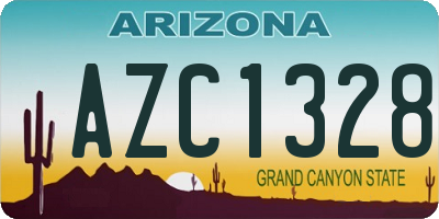 AZ license plate AZC1328
