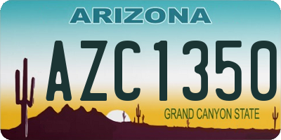 AZ license plate AZC1350