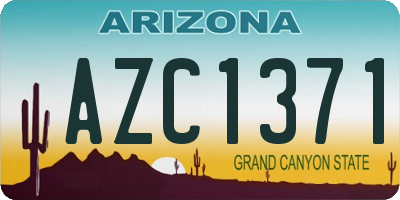 AZ license plate AZC1371