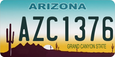AZ license plate AZC1376