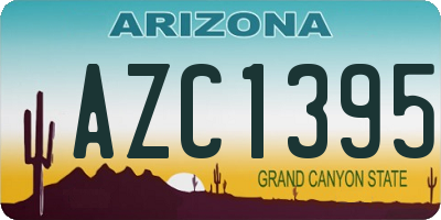 AZ license plate AZC1395