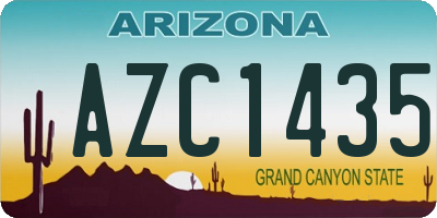 AZ license plate AZC1435