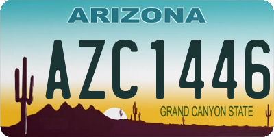AZ license plate AZC1446