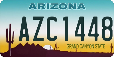 AZ license plate AZC1448