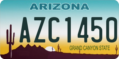 AZ license plate AZC1450