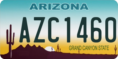AZ license plate AZC1460