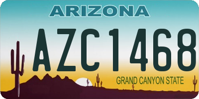 AZ license plate AZC1468