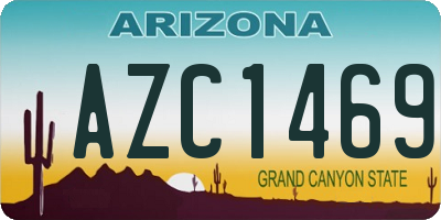 AZ license plate AZC1469