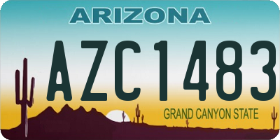 AZ license plate AZC1483