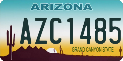 AZ license plate AZC1485