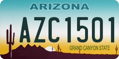 AZ license plate AZC1501