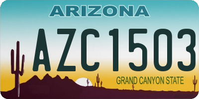 AZ license plate AZC1503