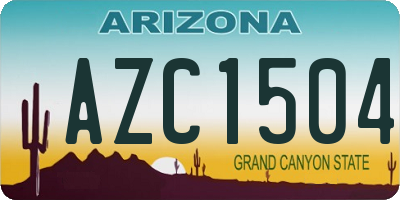 AZ license plate AZC1504