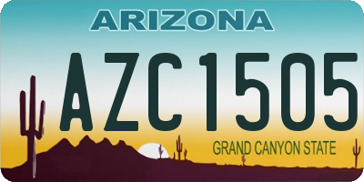 AZ license plate AZC1505
