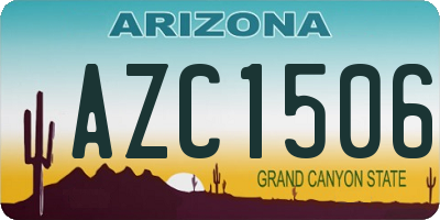 AZ license plate AZC1506