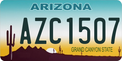 AZ license plate AZC1507