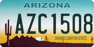 AZ license plate AZC1508